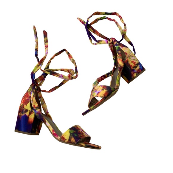 Kenneth Cole Reaction Shoes - Kenneth Cole Reaction Ver Wave Colorful Ankle Wrap Sandal 7 NWT